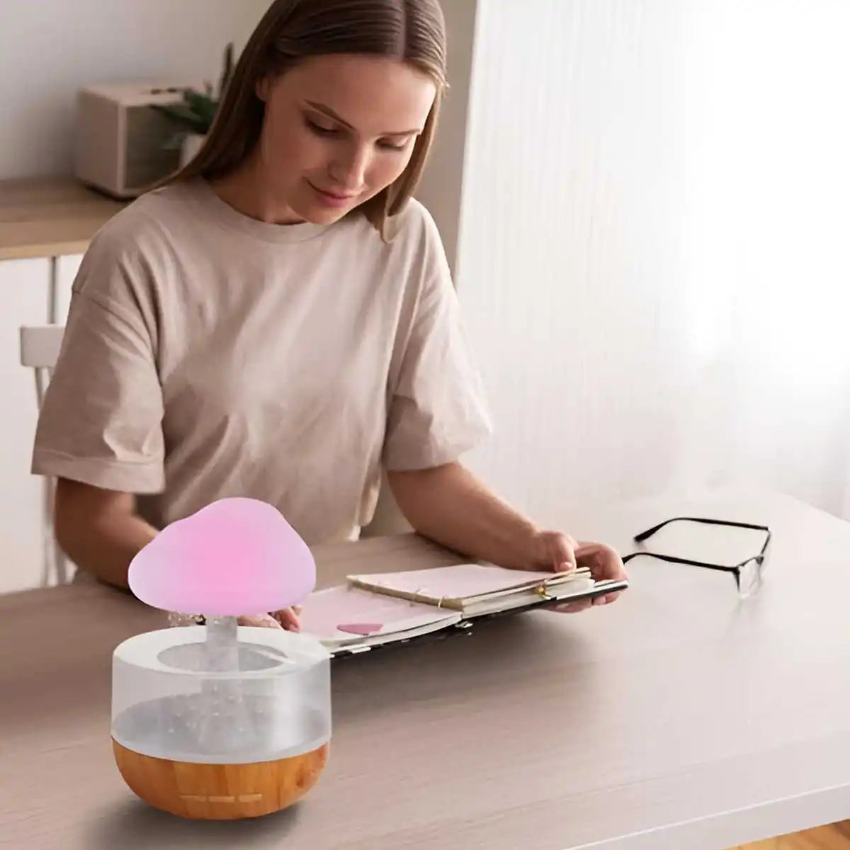 Rain Cloud Humidifier — Aesthetic Mushroom Night Light & Aromatherapy Diffuser