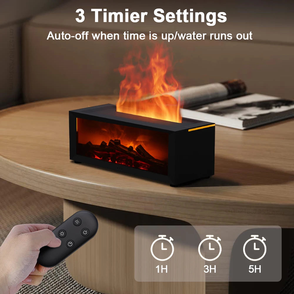 3D Flame Humidifier — Aesthetic Glow Diffuser with 7 Color Flame Modes