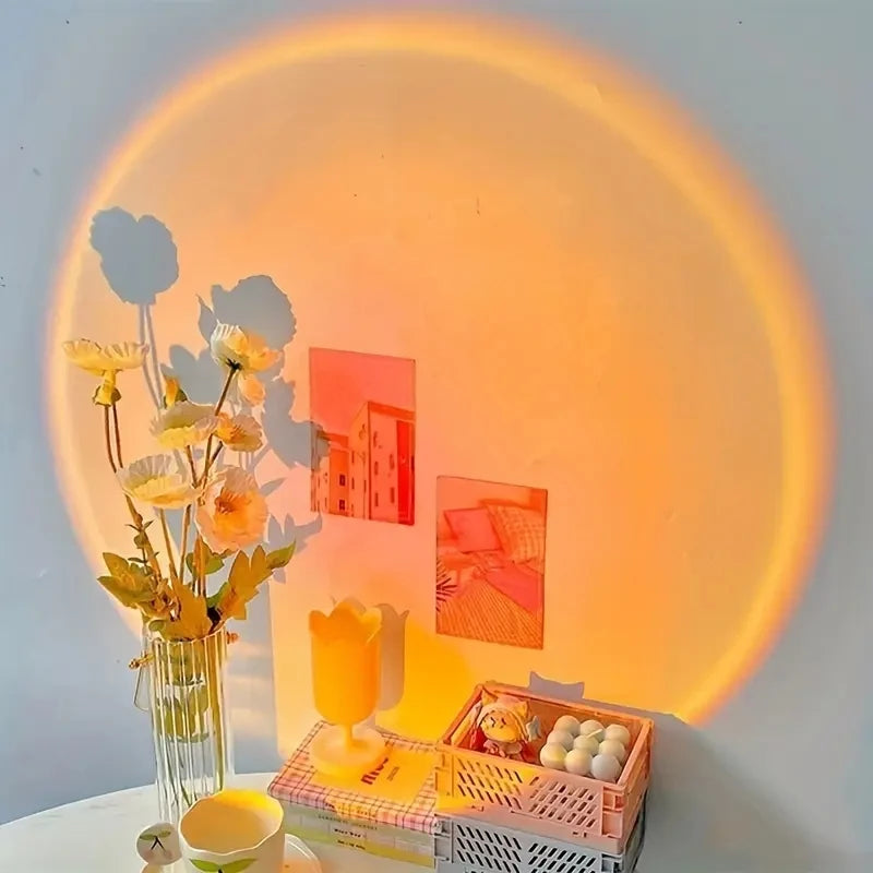 Sunset Projection Lamp — Golden Hour Aesthetic Bedroom Light