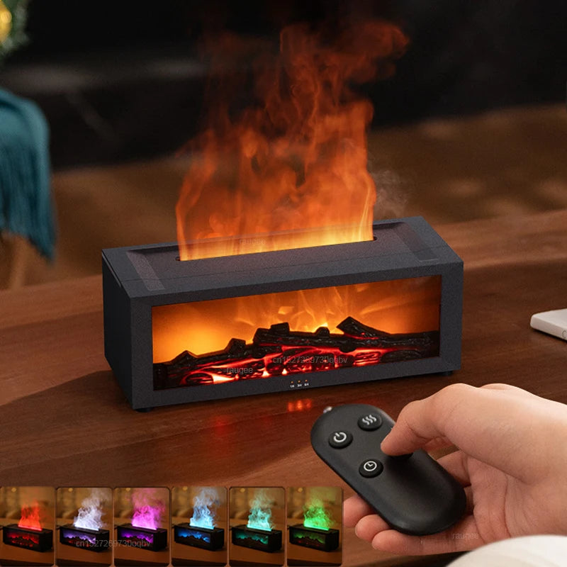 3D Flame Humidifier — Aesthetic Glow Diffuser with 7 Color Flame Modes