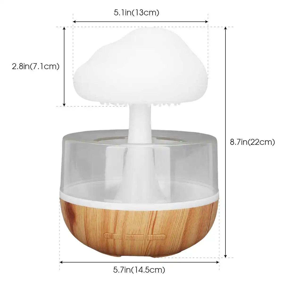 Rain Cloud Humidifier — Aesthetic Mushroom Night Light & Aromatherapy Diffuser